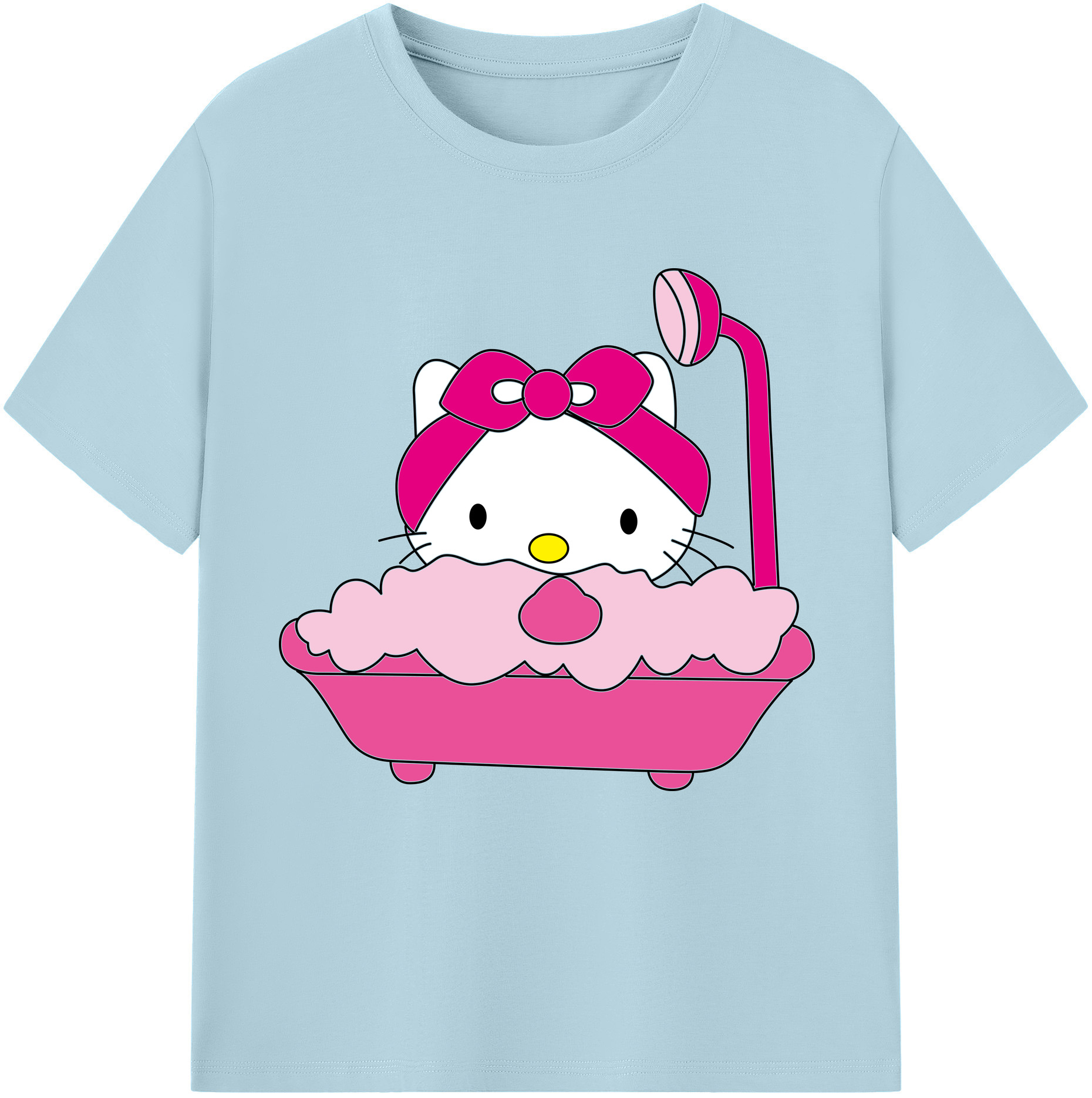 （画像用） Hello Kitty ハローキティ 綿100％半袖Tシャツ（フロントプリント）